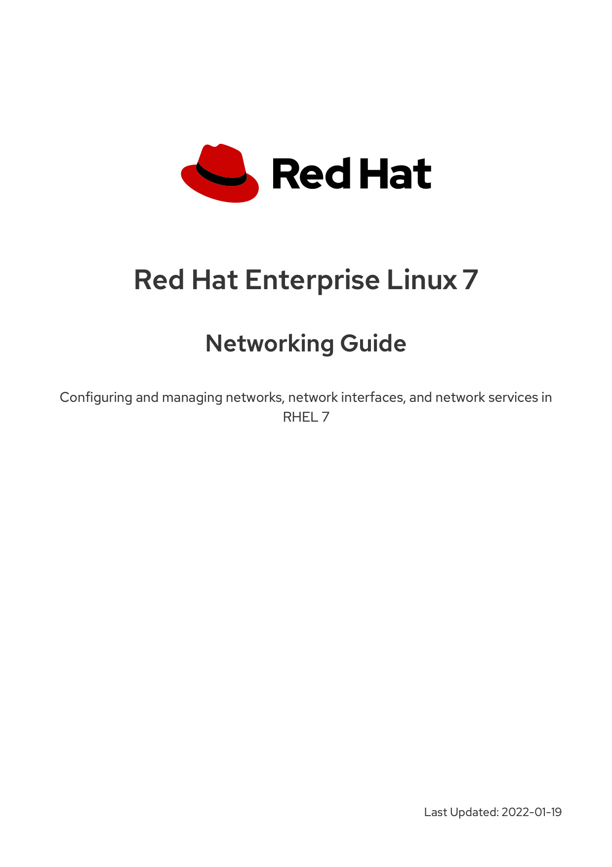 Red Hat Enterprise Linux 7 Networking Guide (2022)